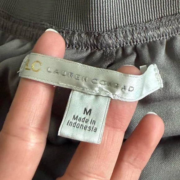 LC Lauren Conrad Shimmering Silver Skater Skirt - Picture 2 of 5